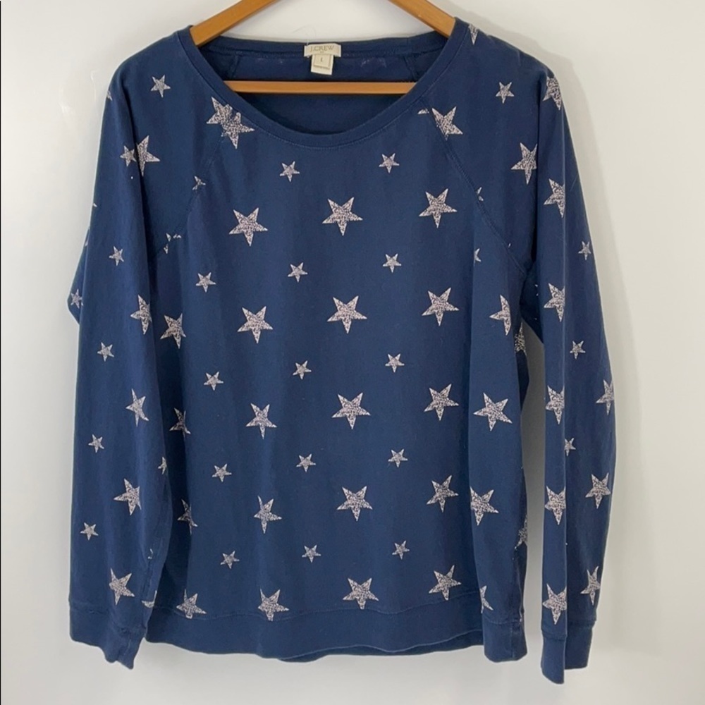 J CREW TOP STARS SZ L